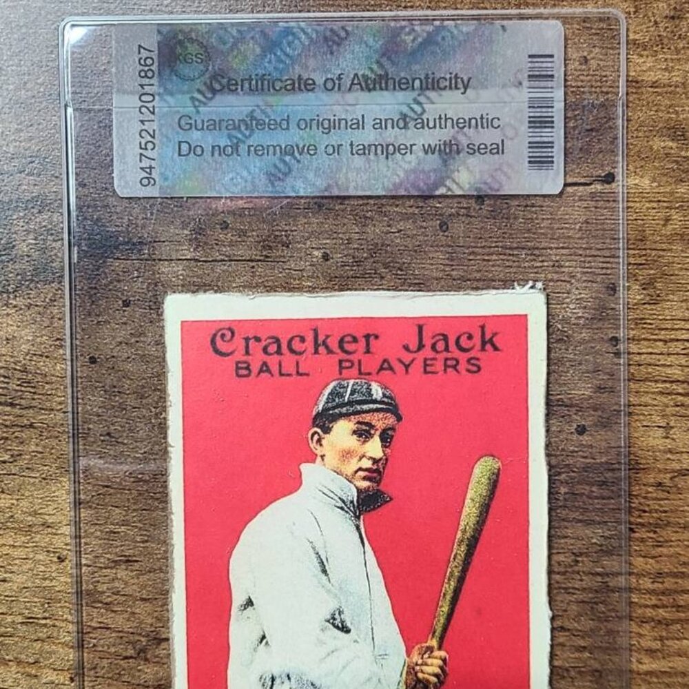1916 Cracker Jack Ty Cobb #30 custom Baseball card in case with authentication s